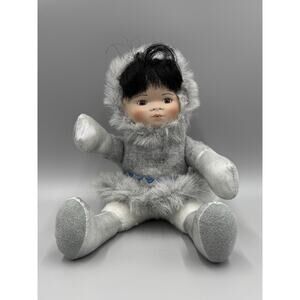 Vintage FTD Collector's Series Little Snow Flower Alaskan Porcelain Face Doll